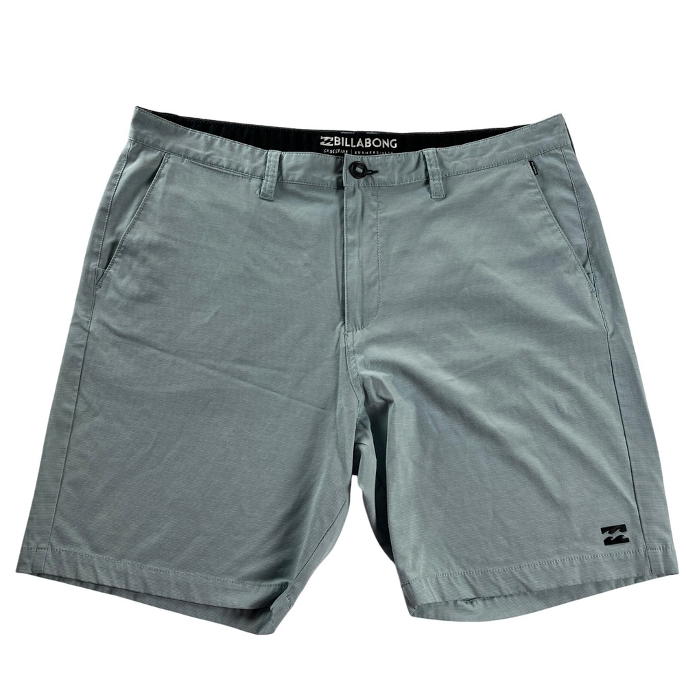 Billabong Crossfire Hybrid Walk Shorts Mens 38 Sage Green Quick Dry Stretch 9"